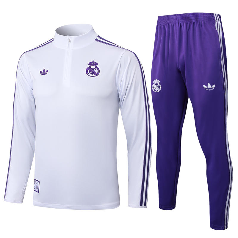 Conjunto Treino Real Madrid Branco 25-26