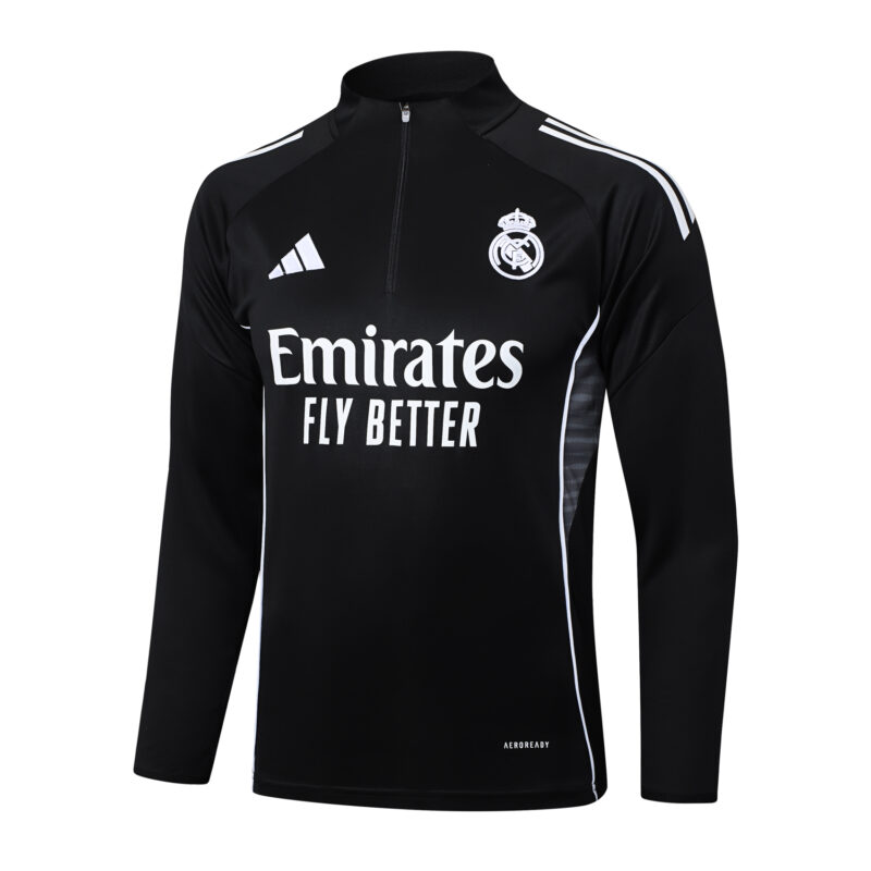 Jaqueta Treino Real Madrid Preto 25-26