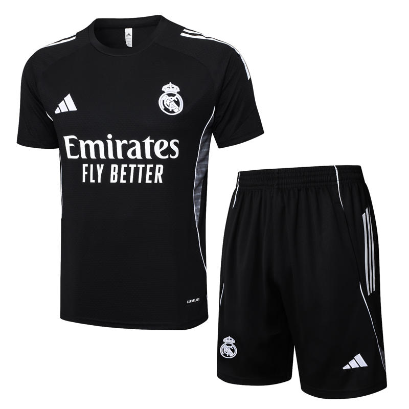KIT Treino Real Madrid Preto 25-26 - Imagem 1