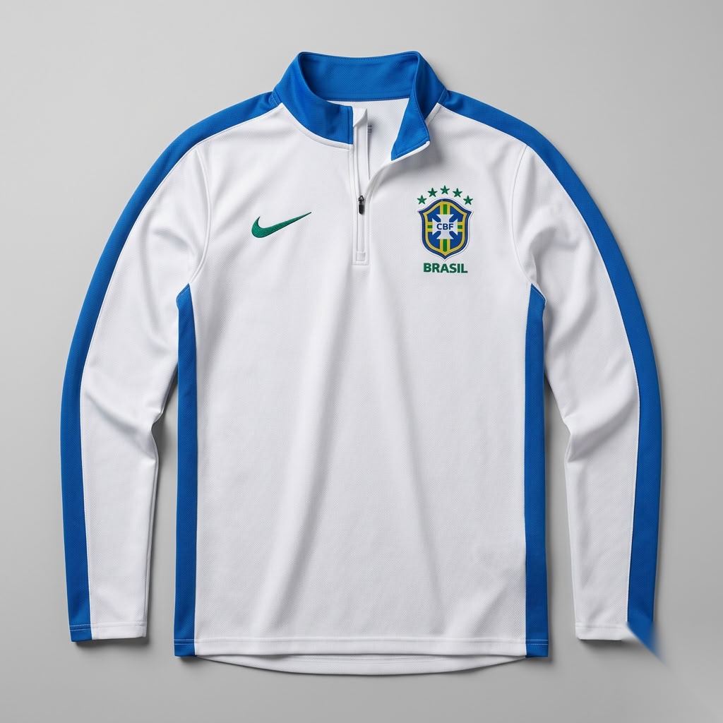 Jaqueta Treino Brasil Branco 25-26 Jaqueta Treino Brasil Branco 25-26 - Imagem 1