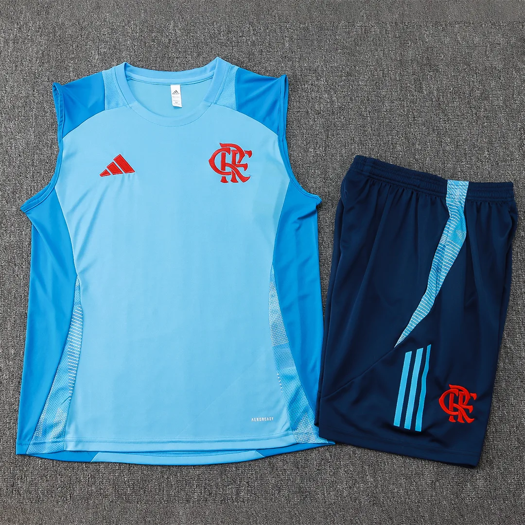 Kit Regata Flamengo Azul Claro - Imagem 1