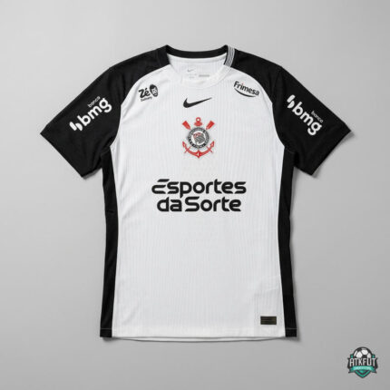 Corinthians Titular 25-26 Jogador com Todos os Patrocínios
