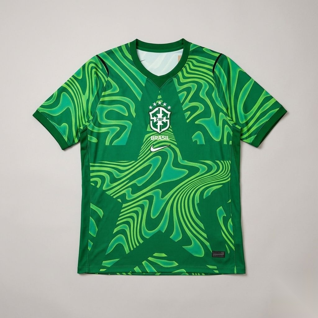Brasil Goleiro Verde 26-27 Torcedor Brasil Goleiro Verde 26-27 Torcedor - Imagem 1