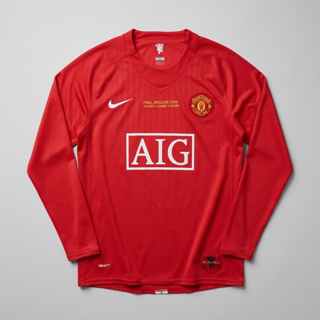WhatsApp Image 2026-09-15 at 14.03.44 (2) Manchester United Retro 2007 Manga Longa - Imagem 1